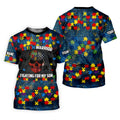 Autism Warrior Fighting For My Son Colorful Puzzles Golf Tops For Men, Father's Day Golf Gift