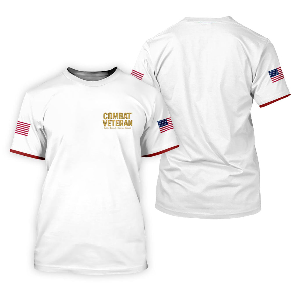 Combat Veteran 250 Years Patriotic Golf Shirt, Golf Shirts For Men, 4th Of July Golf Shirt