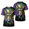 Mardi Gras Festival Mask All Over Print Golf Tops For Men, Polo Shirts For Men, Golf Shirts For Men