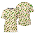 Cartoon Mustach Funny Cactus Cinco De Mayo Celebration Fiesta Themed Beige Golf Shirts For Men