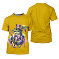 Mardi Gras Alligator Playing Saxophone Yellow Golf Shirt, Golf Shirts For Men, Polo Shirts For Men