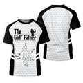 The Golf Father Golf Ball Pattern Golf Tops For Men, Golf Shirt For Dad, Father's Day Golf Gift