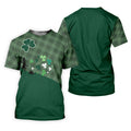 Green Checkered Leprechaun Shamrock St Patrick's Day Golf Shirt, Performance Golf Shirt, Polo Shirts For Men