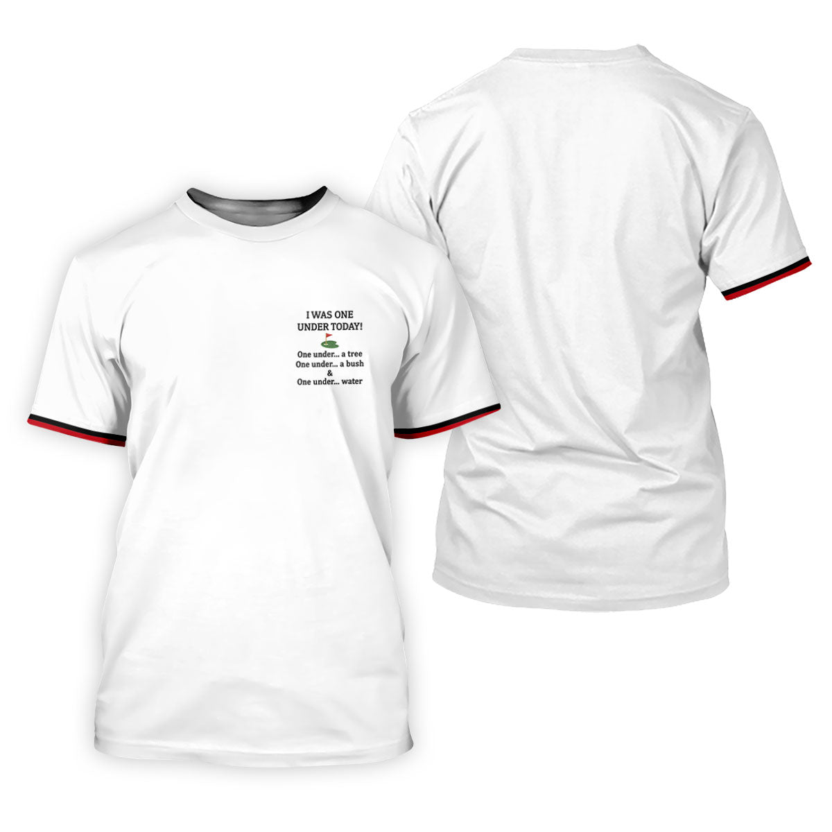 I Was One Under Today White Golf Shirt, Funny Golf Shirt, Golf Shirts For Men, Polo Shirts For Men