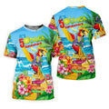 It's 5 O'Clock Somewhere Tropical Parrot Hawaiian Golf Shirt, Men's Funny Golf Shirts