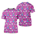 Funny Pink Donut Unicorn Mens Golf Shirts, Polo Shirts For Men, Cute Golf Outfit, Golfing Apparel