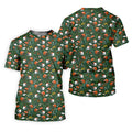 Orange And White Football Helmet Trophy Pattern Green Men Polo, Game Day Football Theme Polo For Men