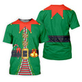 Funny Christmas Elf Golf Tops For Men, Christmas Golf Shirt, Polo ShirtFor Men, Christmas Golf Shirt
