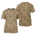 Xmas Pine Tree Leopard Pattern Brown Golf Shirt, Christmas Golf Shirt, Cute Golf Outfit, Polo Shirts For Men