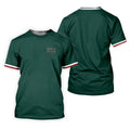 Golf Clubs US Flag Logo 250 Years Green Golf Shirt, Patriotic 4th Of July Golf Shirts For Men