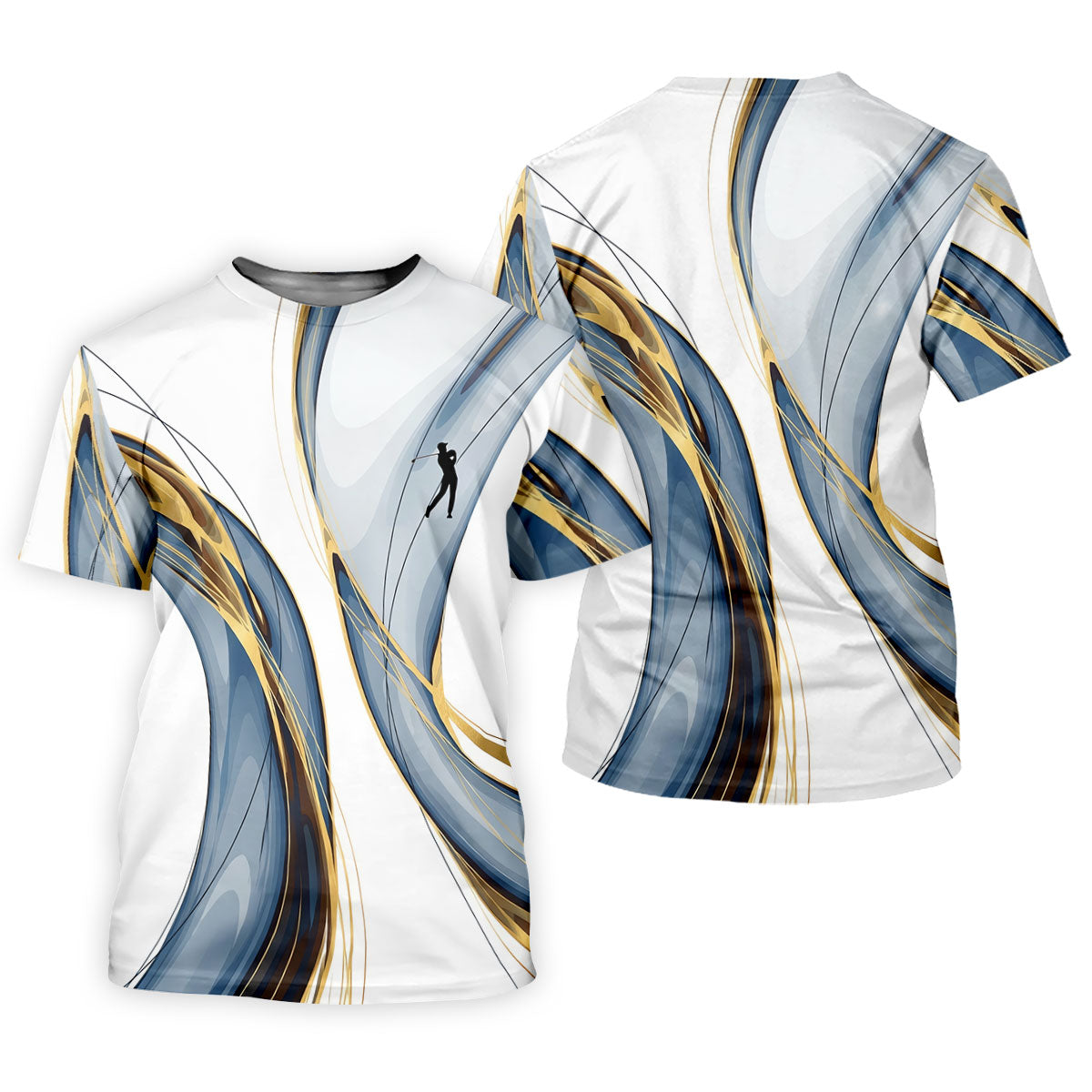 Abstract Line Art Retro Golf Shirt, Golf Shirts For Men, Polo Shirts For Men, Golf Gift For Men