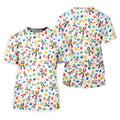 Colorful Handprints Autism Ribbon Golf Tops For Men, Autism Awareness Color Golf Shirts For Men