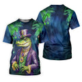 Mardi Gras Alligator Navy Golf Shirt, Men's Funny Golf Shirts, Polo Shirts For Men, Golf Shirts For Men
