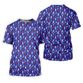 Red White Blue Soldier Pose Patriotic 4th Of July Golf Shirt, 250th Anniversary Golf Shirts For Men