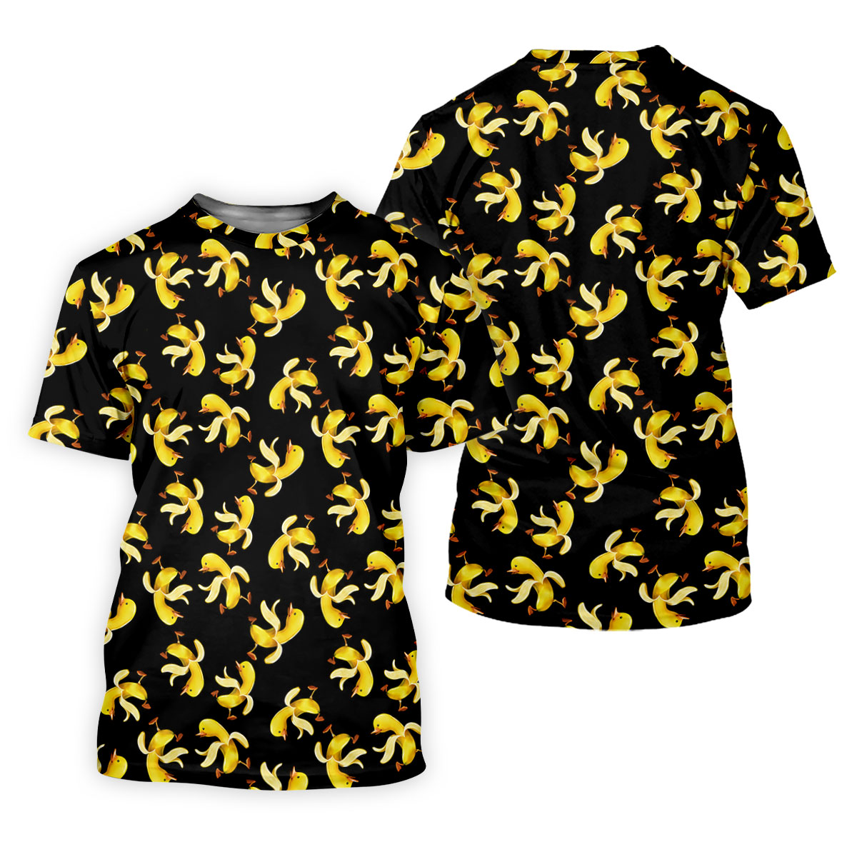 Banana Duck Hawaiian Golf Shirt, Men's Funny Golf Shirts, Polo Shirts For Men