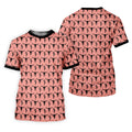 Longhorn Cow Skull Western Theme Peach Pink Golf Tops For Men, Polo Shirts For Men, Golf Shirts For Men