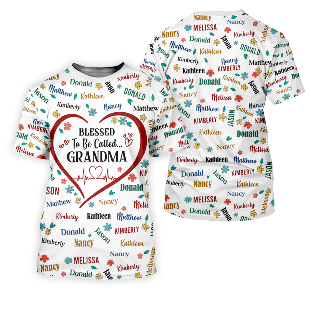 Blessed To Be Call Grandma Custom Name Golf Tops For Men, Cute Golf Outfit, Polo Shirts For Men, Golf Gift For Men