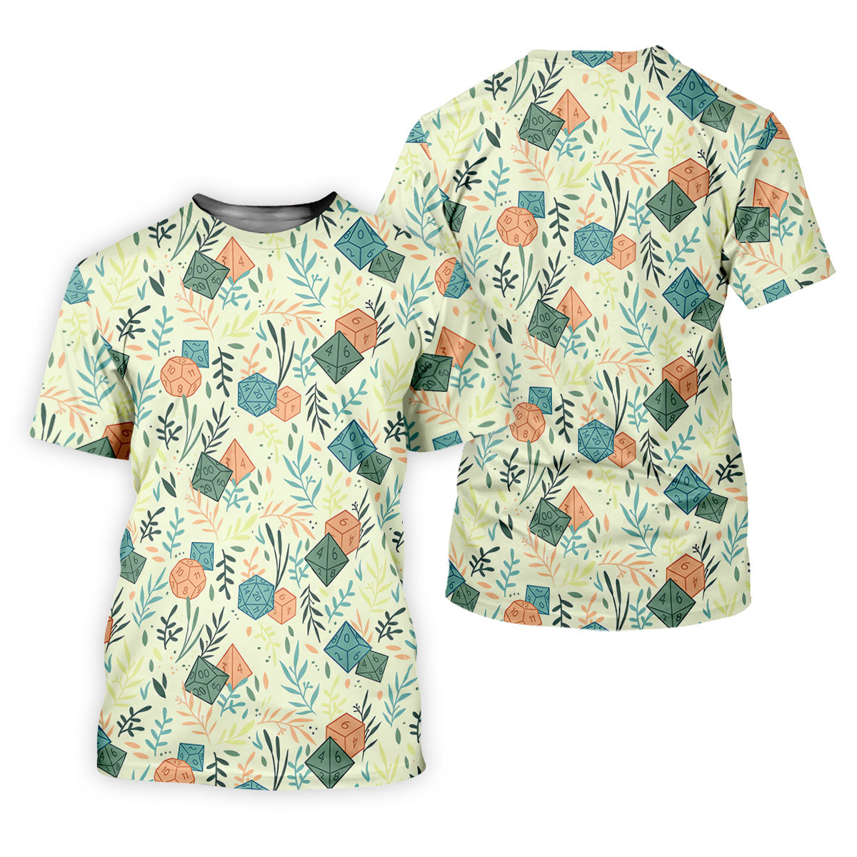 Polyhedral Dice Dragon Game Tropical Vibe Golf Tops For Men, Polo Shirts For Men, Golf Shirts For Men