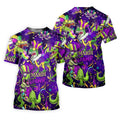 Mardi Grawr Purple Green Gold Funny Dinosaur Mardi Gras Golf Shirt, Golf Shirts For Men, Polo Shirts For Men