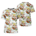 Surfing Santa Hawaiian Golf Shirt, Fun Men's Golf Polos, Christmas Golf Shirt, Golf Gift For Men