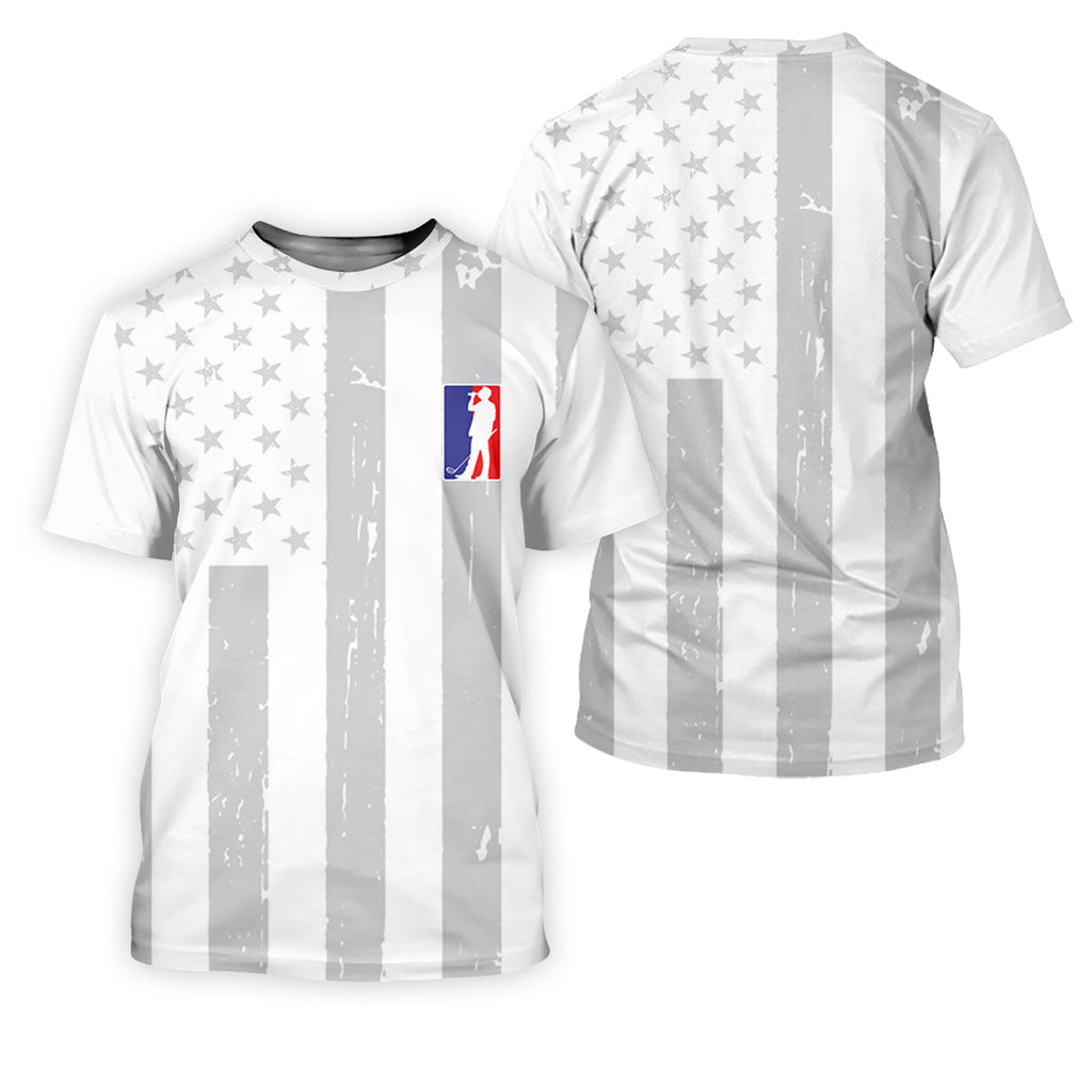 The Game Of Golf American Flag Patriot Golf Tops For Men, Polo Shirts For Men, Golf Shirts For Men