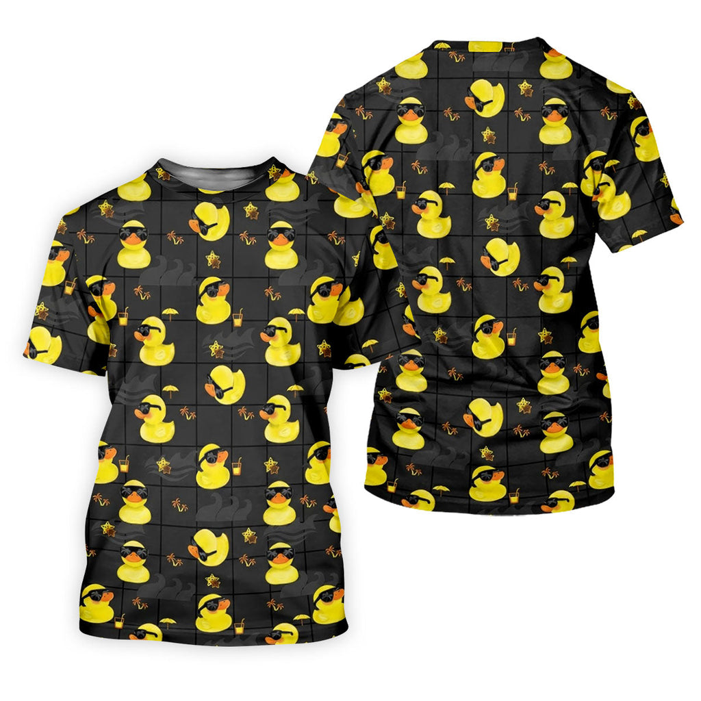 Yellow Rubber Duck Men's Funny Golf Shirts, Black Golf Shirt, Polo Shirts For Men, Golf Shirts For Men