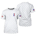 Suck At Golf Patriotic 4th Of July Stars Pattern White Golf Shirt, 250th Anniversary Golf Shirts For Men