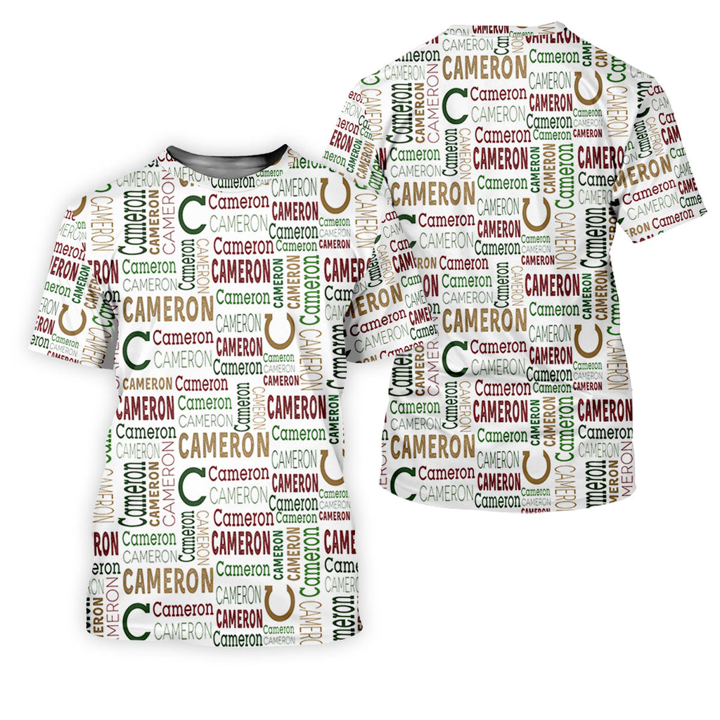 Cameron Pattern Christmas Golf Tops For Men, Christmas Golf Shirt, Men Golf Apparel