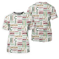 Cameron Pattern Christmas Golf Tops For Men, Christmas Golf Shirt, Men Golf Apparel