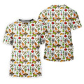 Decorated Skulls Party Items Cinco De Mayo Celebration Fiesta Themed White Golf Shirts For Men