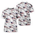 American Flag Pattern 4th Of July Tropical Vibe Patriotic Golf Shirt, 250th Anniversary Golf Shirts For Men