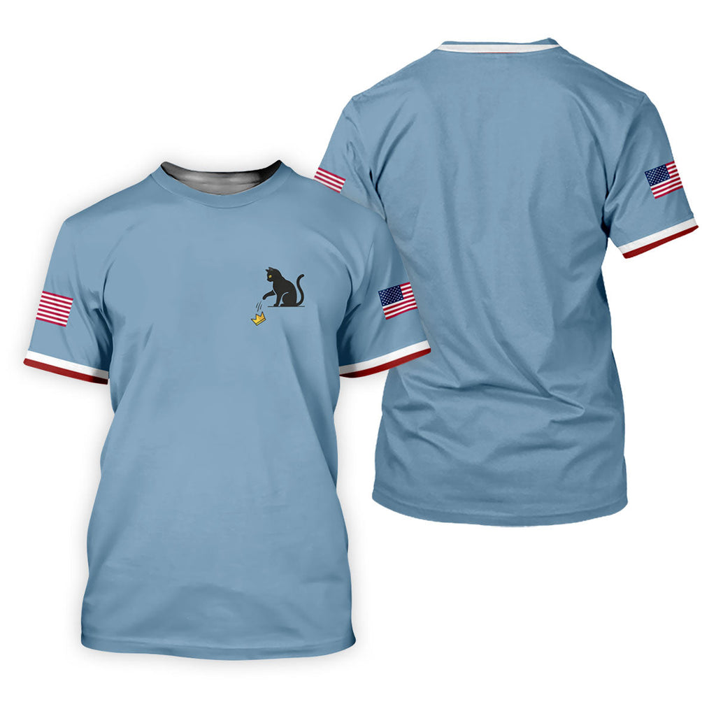 No King Naughty Cat 250 Years Patriotic Golf Shirt, Golf Shirts For Men, 4th Of July Golf Shirt