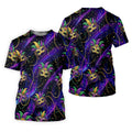 Mardi Gras Carnival Mask Neon Purple Black Golf Shirt, Men's Golf Polo Shirt Golf Shirts For Men