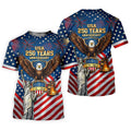 USA 250 Years Stars And Stripes Bald Eagle Golf Shirt, Patriotic 4th Of July Golf Shirts For Men