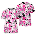 Halloween Boo And Cat Coquette Pink Golf Tops For Men, Fun Golf Shirts For Men, Polo ShirtFor Men