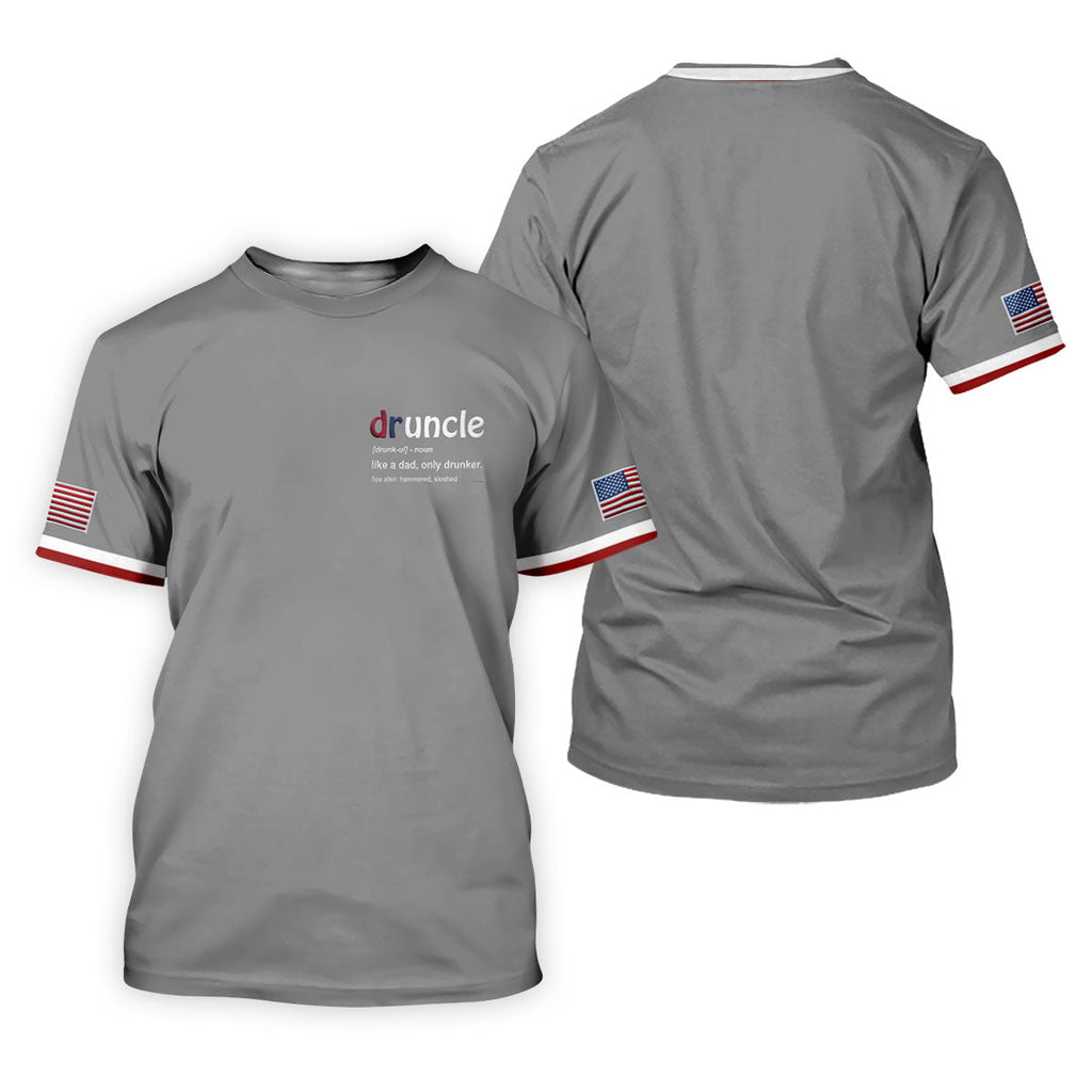 Druncle Like A Dad Only Drunker Father's Day Golf Shirt, Men's Funny Golf Shirts, Golf Gift For Dad