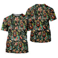 Bigfoot Hawaiian Tropical Golf Shirt, Funny Sasquatch Golf Shirts For Men