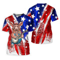 Patriotic American Flag Brush Strokes Funny BBQ 250th Anniversary Polo Shirts For Men, Golf Shirts For Men
