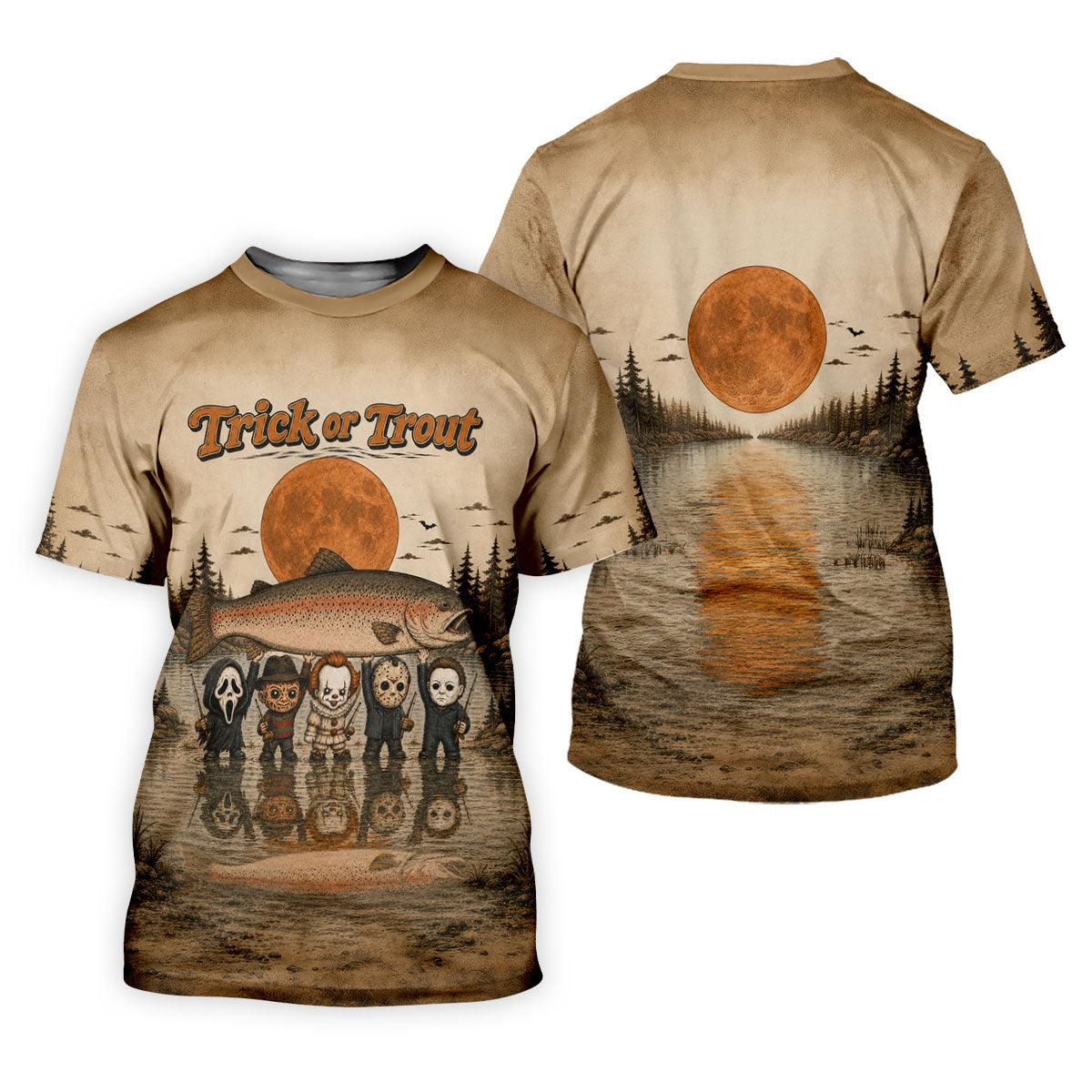 Trick Or Trout UPF Fishing Shirt, Fishing Shirts For Women, Halloween Fishing Shirt
