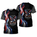 Bald Eagle Red White Blue Wavy Stripes Patriotic Golf Shirt, 250 Years 4th Of July Golf Shirts For Men