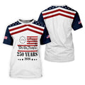 We The People 250 Years US Flag Golf Shirt, Patriotic 4th Of July Golf Shirts For Men