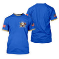 Bald Eagle American Flag 250 Years Blue Golf Shirt, Patriotic 4th Of July Golf Shirts For Men