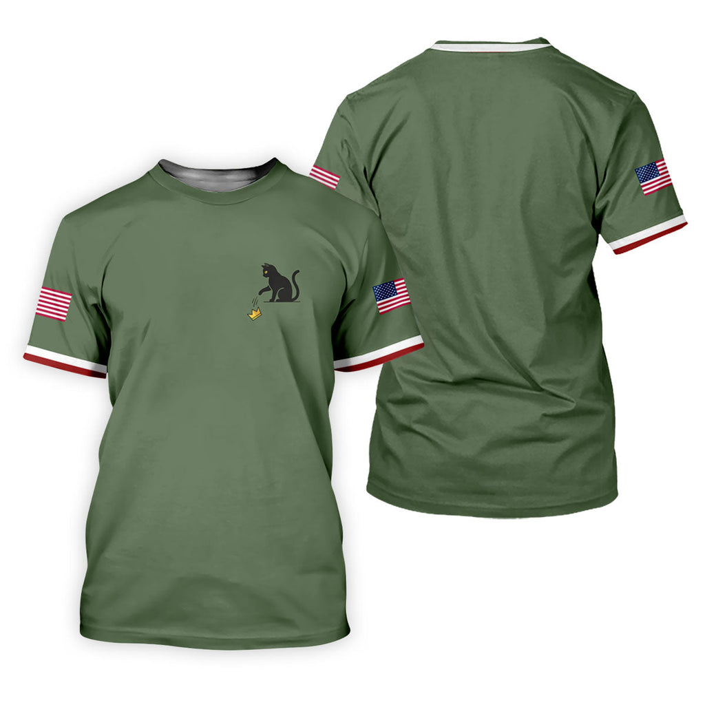No King Naughty Cat 250 Years Patriotic Golf Shirt, Golf Shirts For Men, 4th Of July Golf Shirt