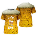 It's Time Golf And Beer Men's Funny Golf Shirts, Hawaiian Golf Shirt, Polo Shirts For Men
