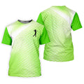 Green White Gradient Polka Dot Golf Shirt, Polo Shirts For Men, Golf Shirts For Men