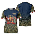 Liberty Faith Strength Faith Cross USA 250 Navy Camo Golf Shirt, 4th Of July Golf Shirts For Men