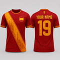 Baroque Floral Spanish Inspired V-NeckMen Football Lover, Spain Shirt Soccer Fan Gift