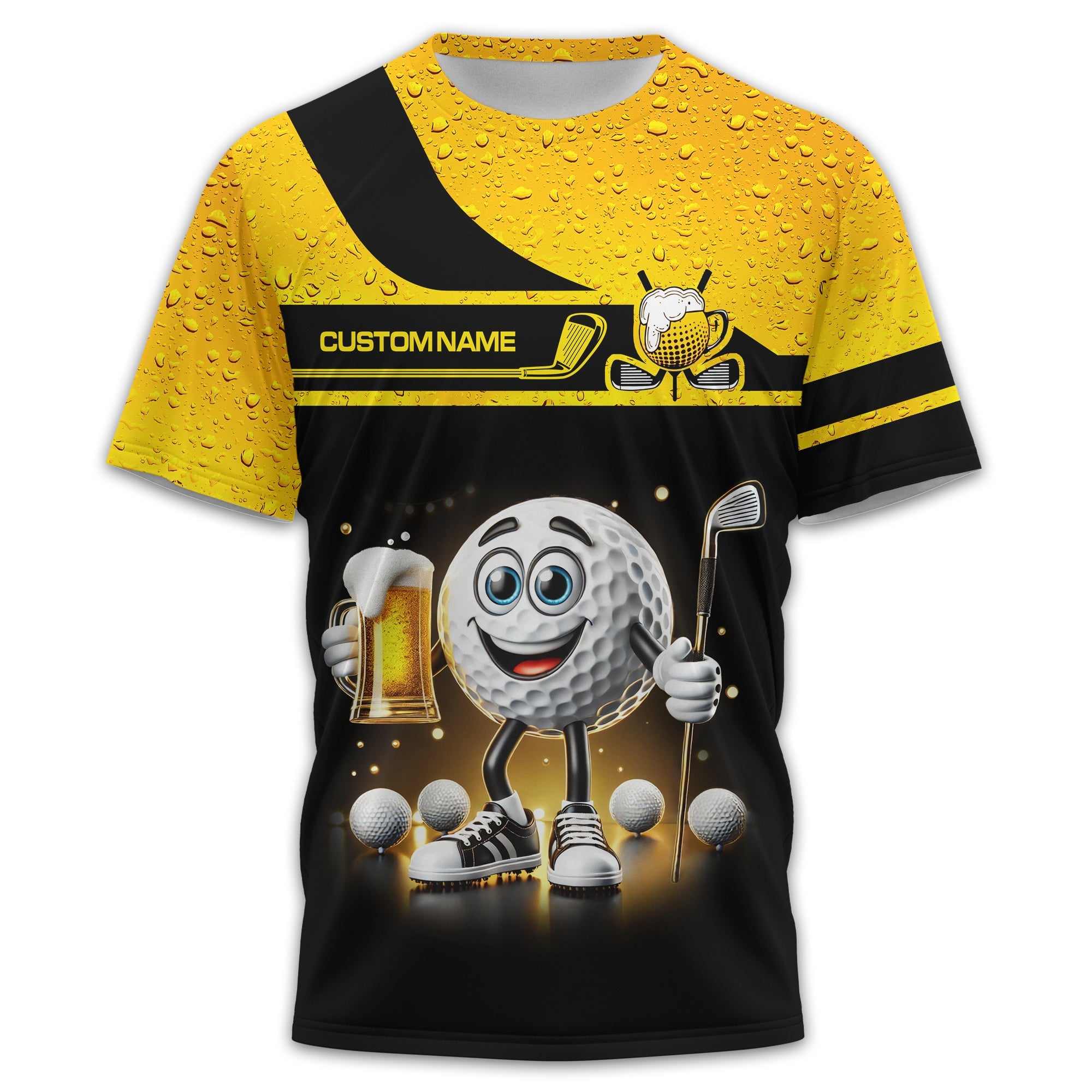 Golf And Beer Personalized Golf Polo ShirtGolf Shirt, Gift For Golfers