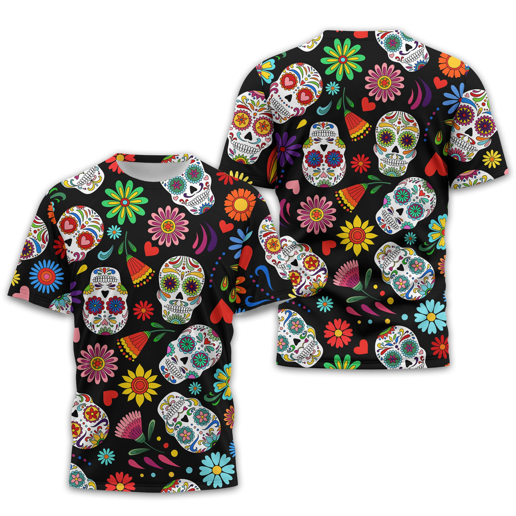 Fiesta Feeling Skull Men's Golf Polo ShirtFunny Golf Shirt, Gift For Golfers