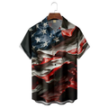 American Flag Flying Art Independence Day Hawaiian Golf Shirt, 250th Anniversary Tropical Vibe Men's Golf Shirt